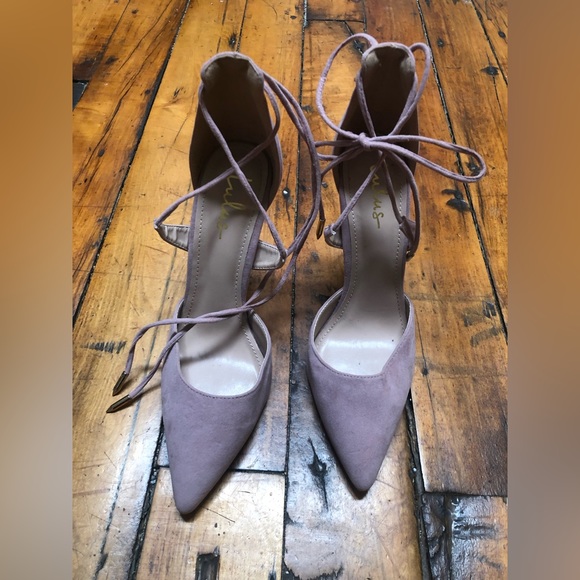 Lulu’s pink suede high heels, size 8 - Picture 2 of 5